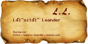 László Leander névjegykártya