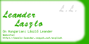 leander laszlo business card