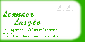 leander laszlo business card